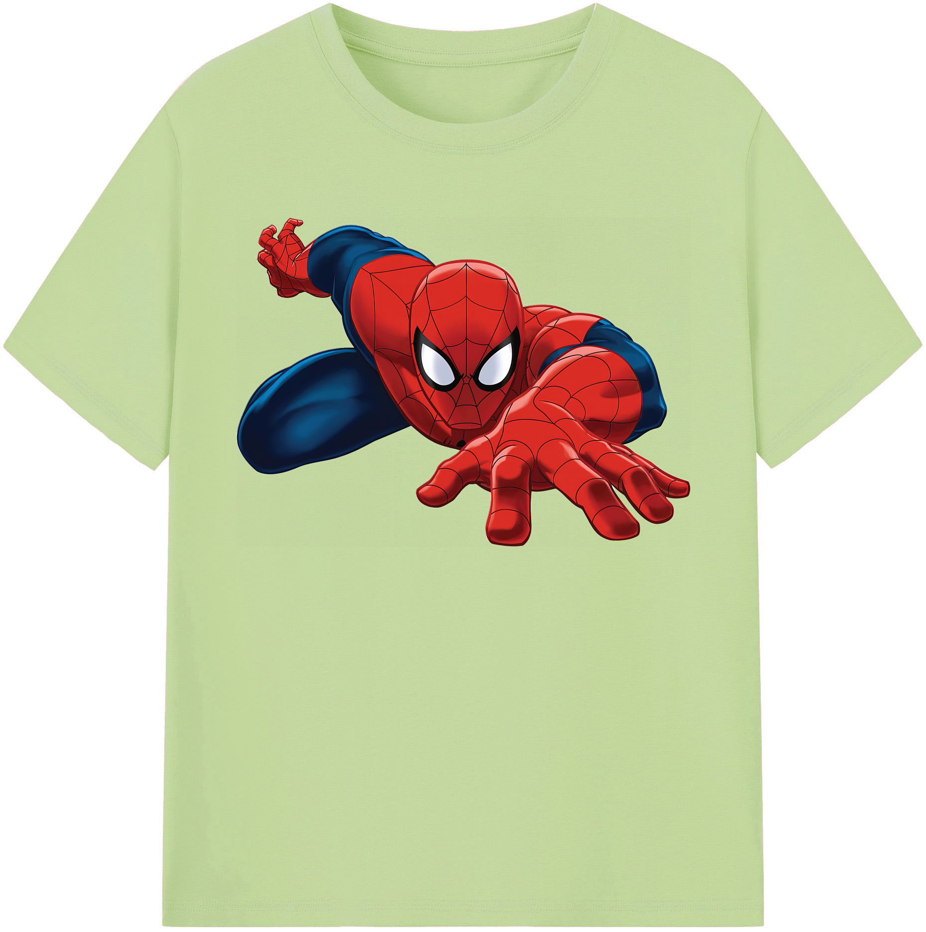 （画像用） Spider Man スパイダーマン 綿100％半袖Tシャツ（フロントプリント）
